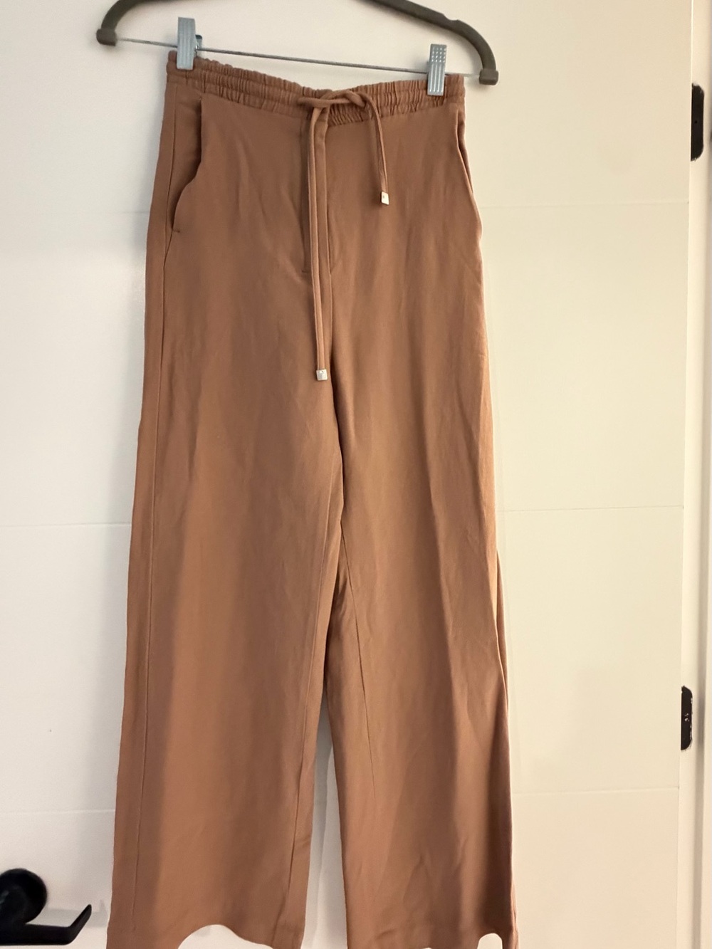 MaxMara Men's Drawstring Wide-Leg Joggers in Camel